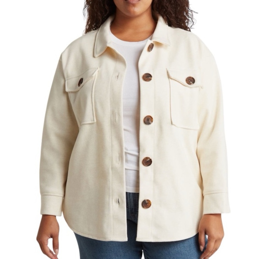 Ookie & Lala Plush Shirt Jacket Size 1X